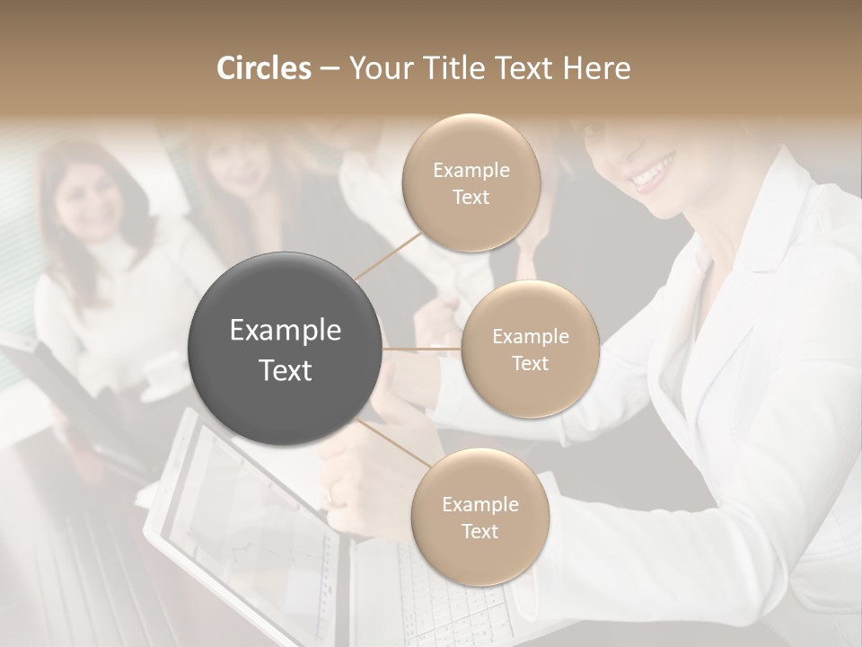 Blind Woman Traveling With White Cane PowerPoint Template