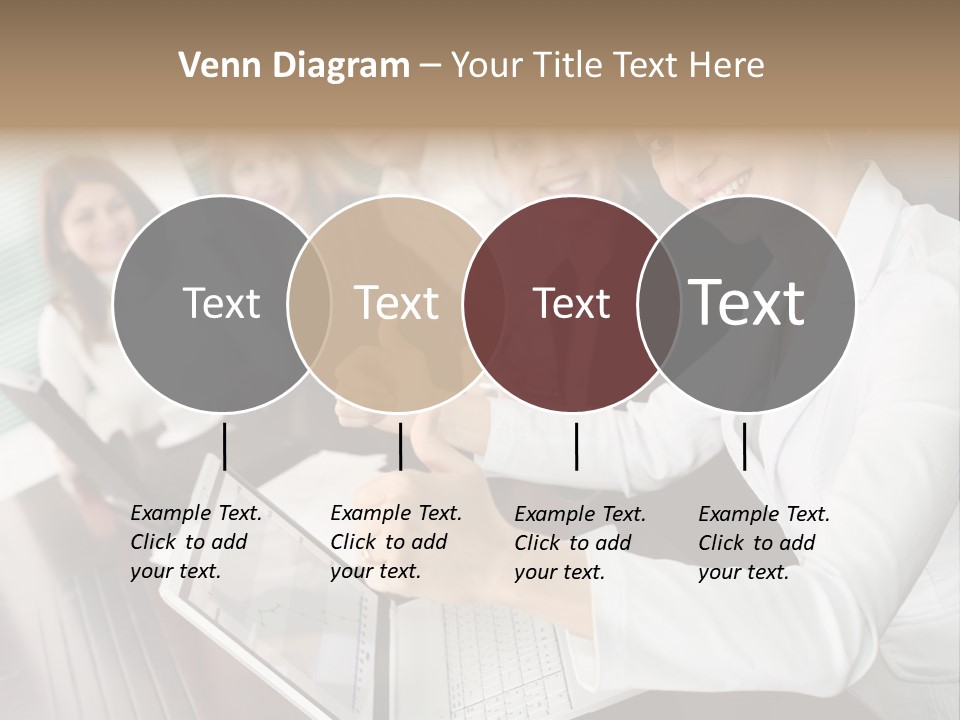 Blind Woman Traveling With White Cane PowerPoint Template