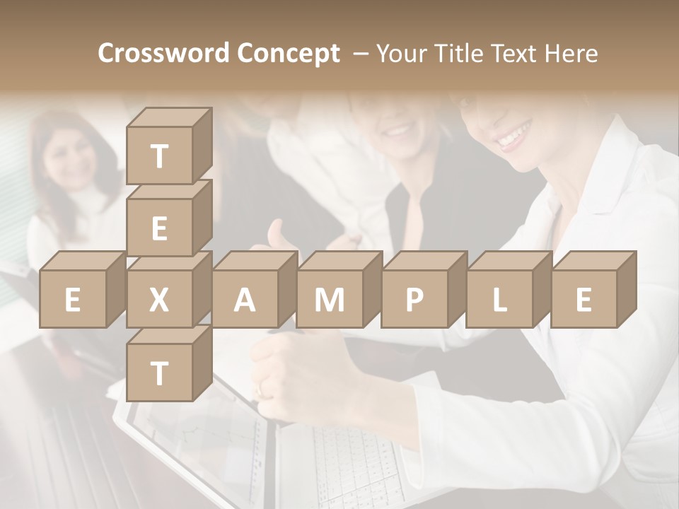 Blind Woman Traveling With White Cane PowerPoint Template