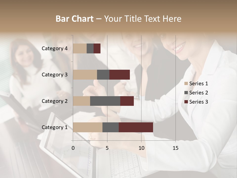Blind Woman Traveling With White Cane PowerPoint Template
