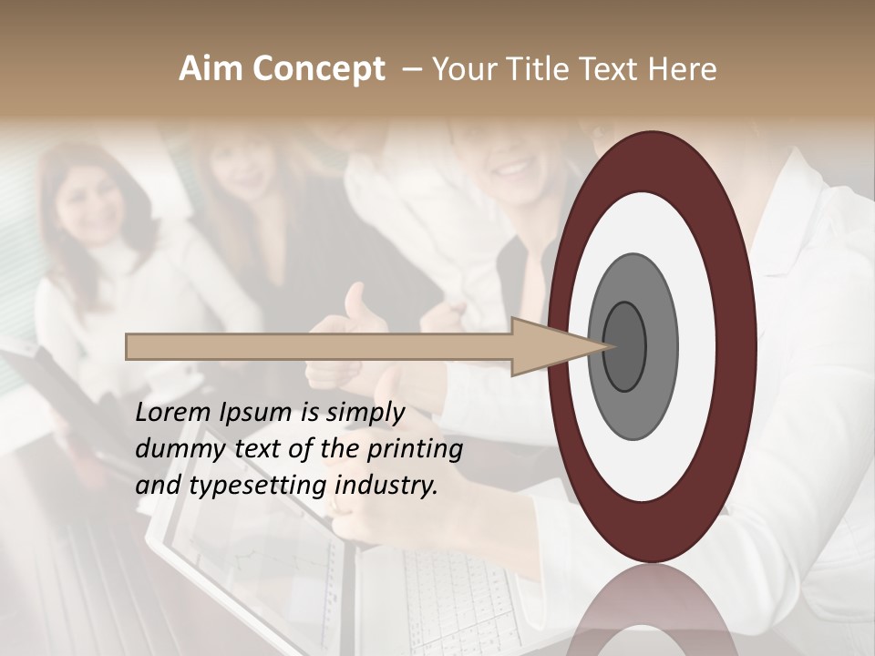 Blind Woman Traveling With White Cane PowerPoint Template