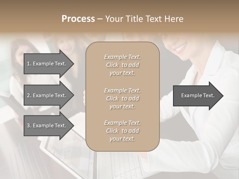 Blind Woman Traveling With White Cane PowerPoint Template