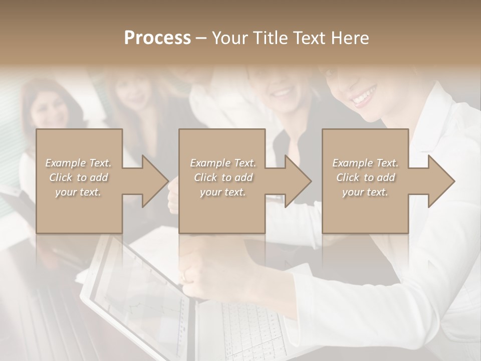 Blind Woman Traveling With White Cane PowerPoint Template