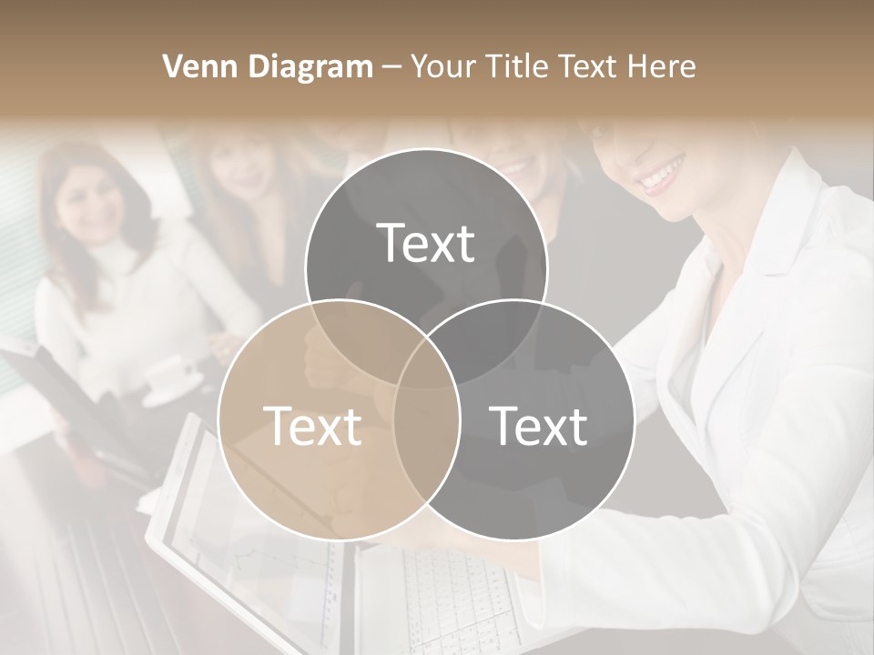 Blind Woman Traveling With White Cane PowerPoint Template