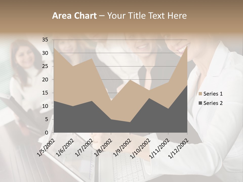 Blind Woman Traveling With White Cane PowerPoint Template