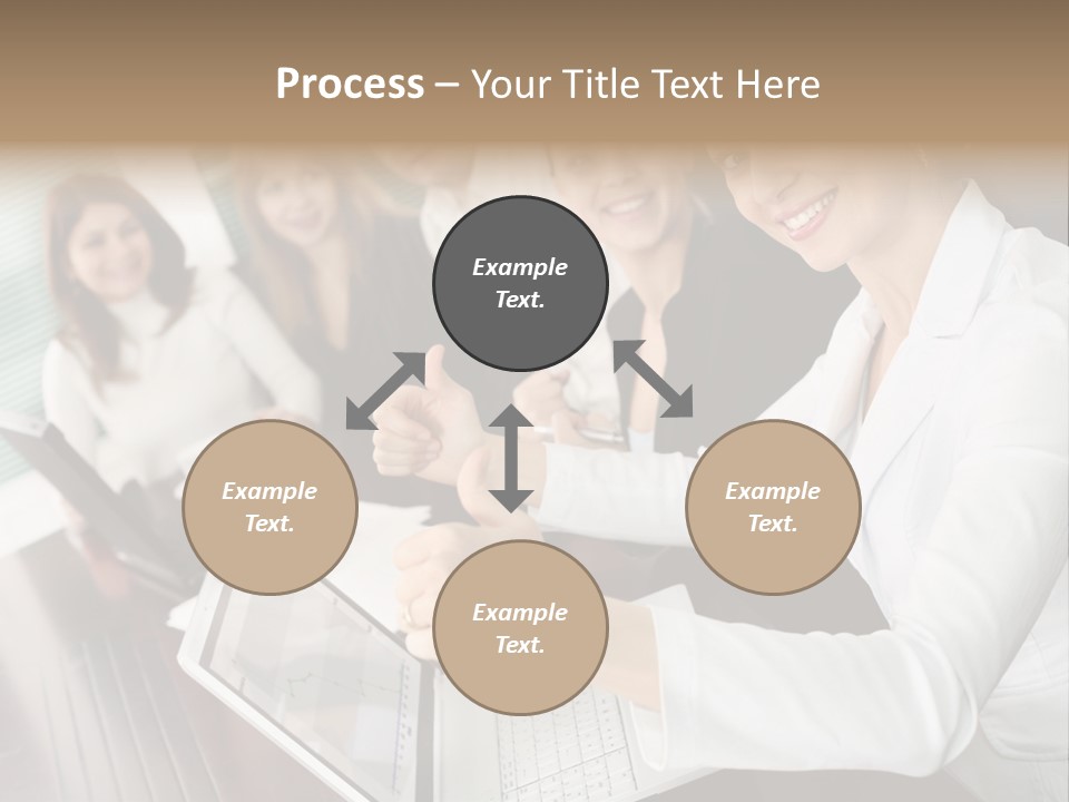 Blind Woman Traveling With White Cane PowerPoint Template