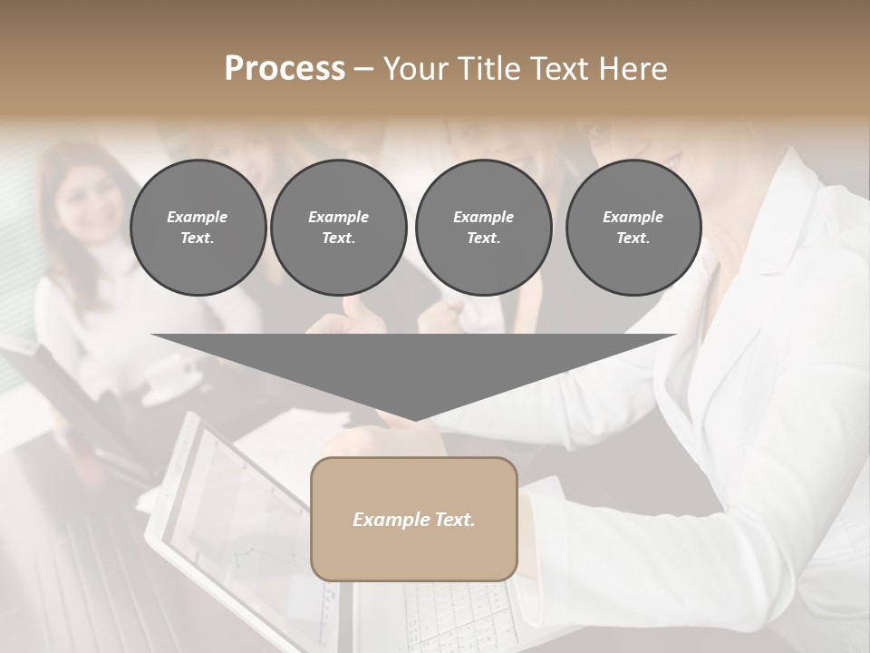 Blind Woman Traveling With White Cane PowerPoint Template