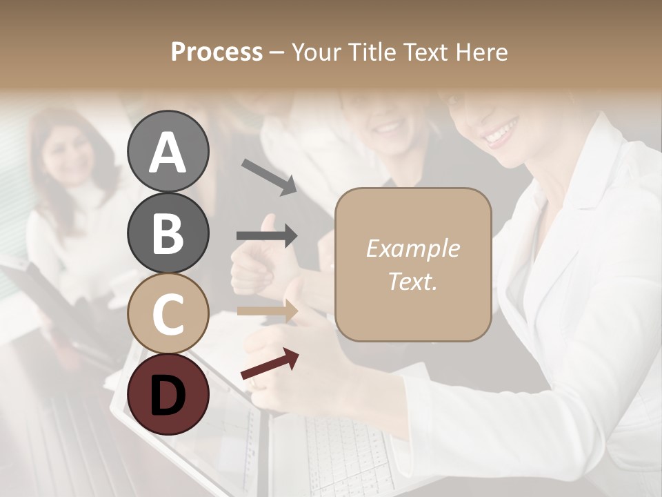 Blind Woman Traveling With White Cane PowerPoint Template