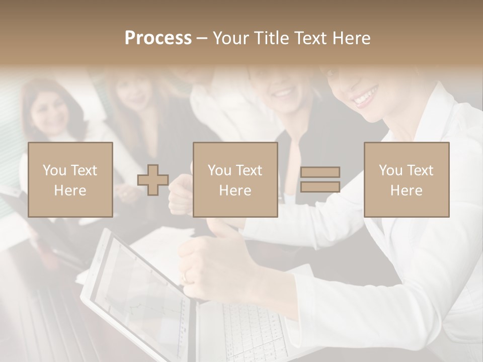 Blind Woman Traveling With White Cane PowerPoint Template