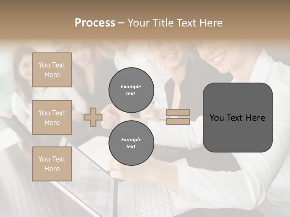 Blind Woman Traveling With White Cane PowerPoint Template