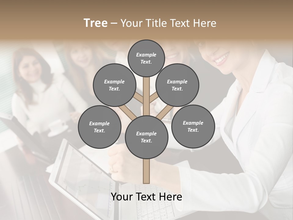 Blind Woman Traveling With White Cane PowerPoint Template