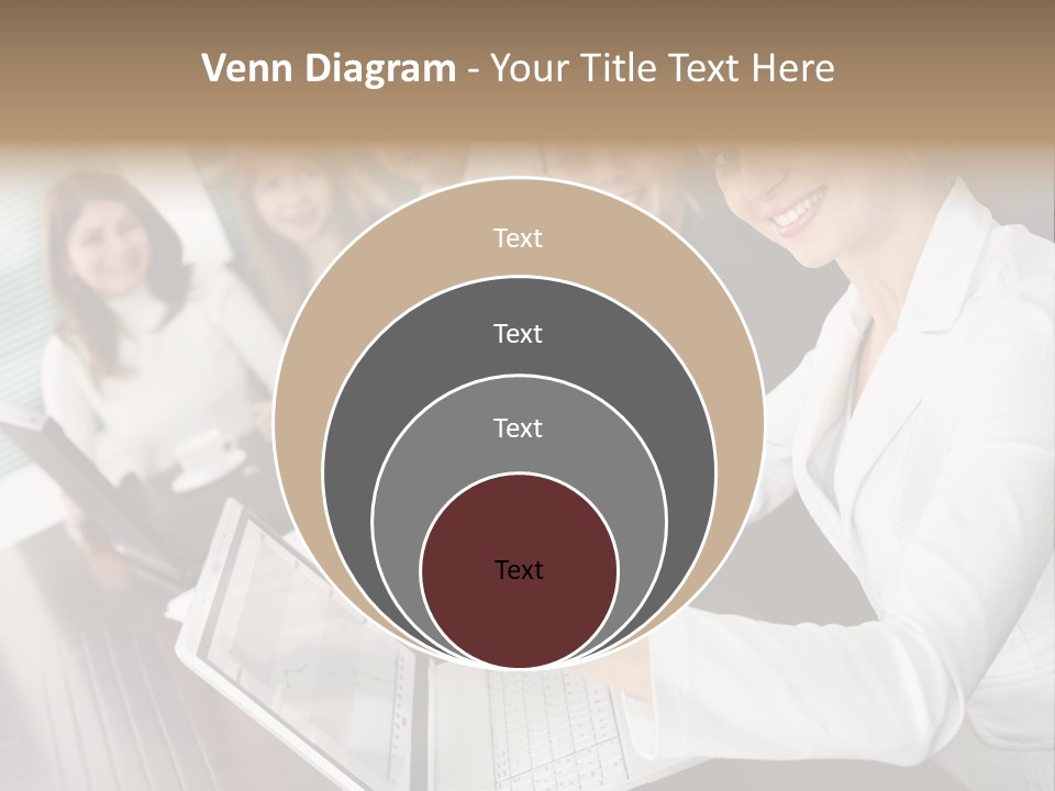 Blind Woman Traveling With White Cane PowerPoint Template