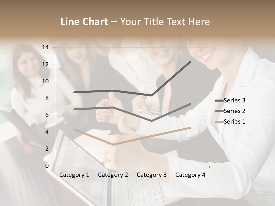 Blind Woman Traveling With White Cane PowerPoint Template