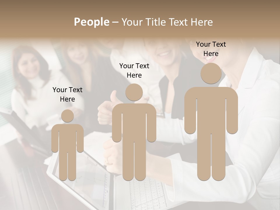 Blind Woman Traveling With White Cane PowerPoint Template