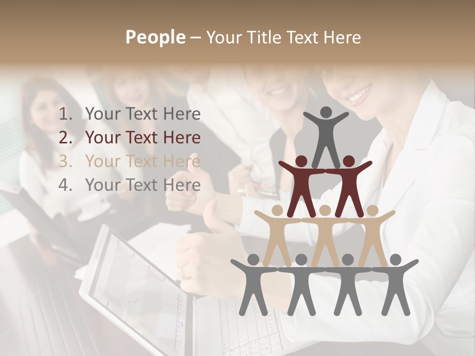 Blind Woman Traveling With White Cane PowerPoint Template