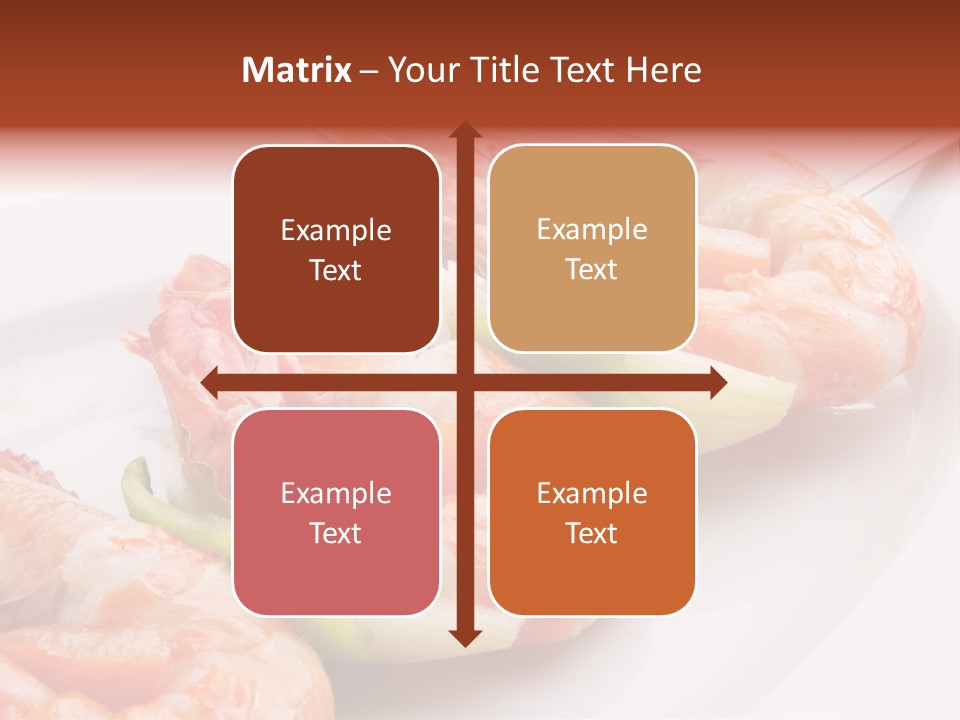 A White Plate Topped With Shrimp And Vegetables PowerPoint Template
