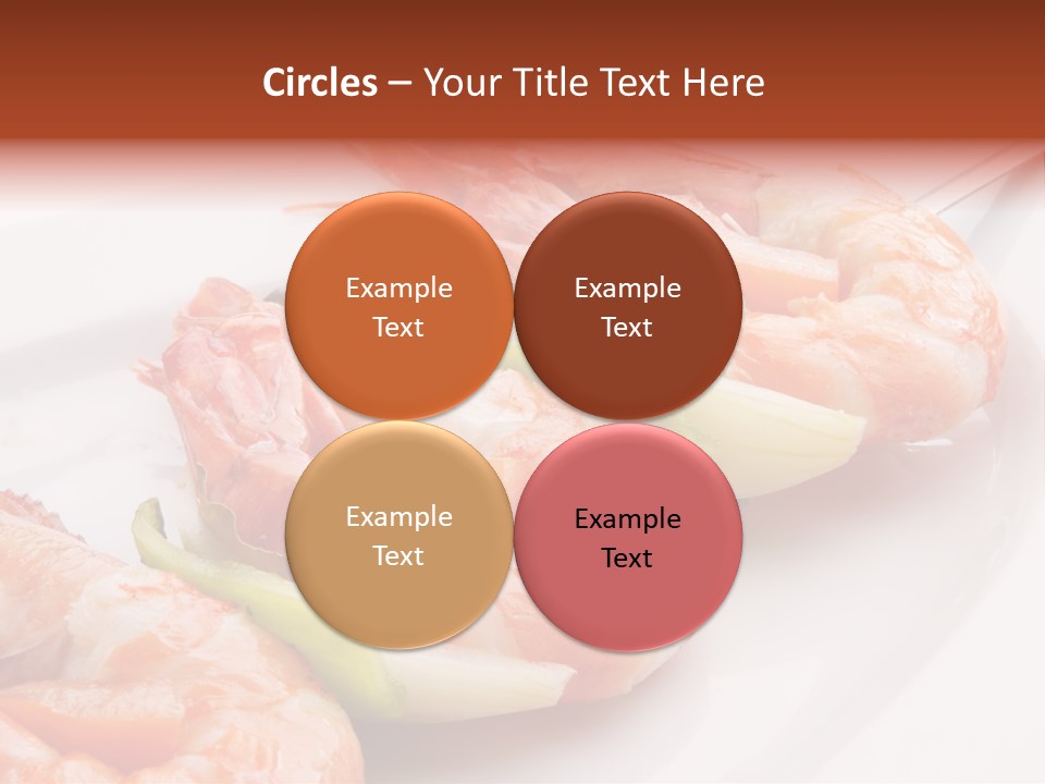 A White Plate Topped With Shrimp And Vegetables PowerPoint Template