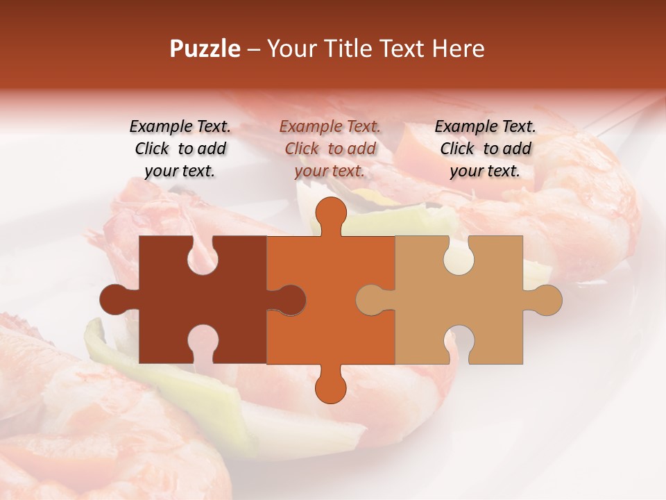 A White Plate Topped With Shrimp And Vegetables PowerPoint Template