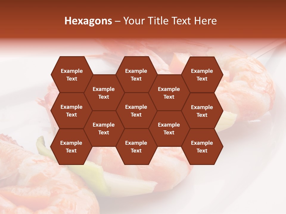 A White Plate Topped With Shrimp And Vegetables PowerPoint Template