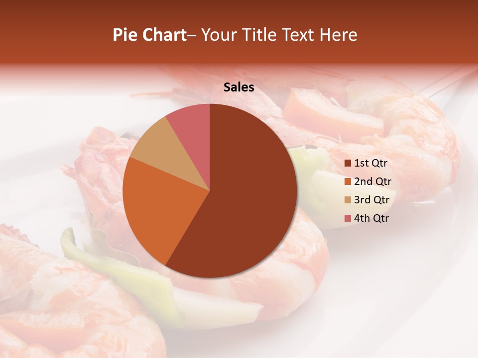 A White Plate Topped With Shrimp And Vegetables PowerPoint Template