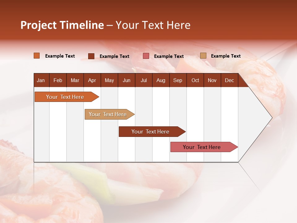 A White Plate Topped With Shrimp And Vegetables PowerPoint Template