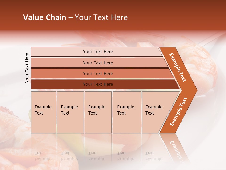 A White Plate Topped With Shrimp And Vegetables PowerPoint Template