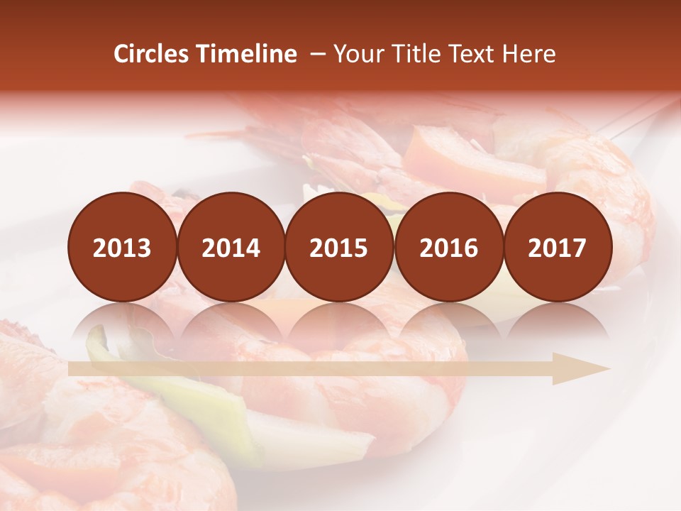 A White Plate Topped With Shrimp And Vegetables PowerPoint Template