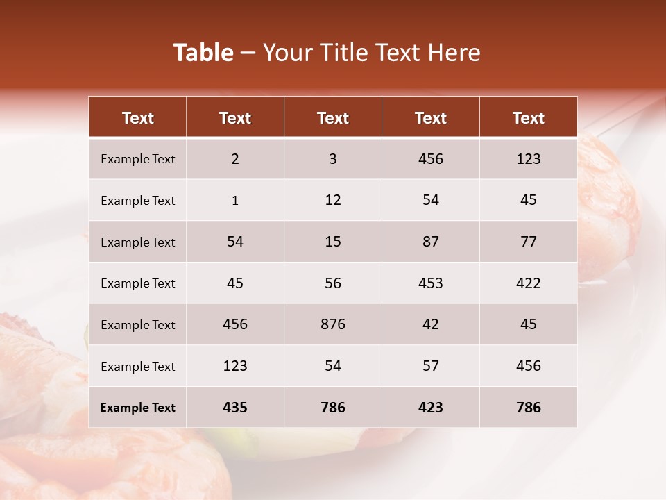 A White Plate Topped With Shrimp And Vegetables PowerPoint Template