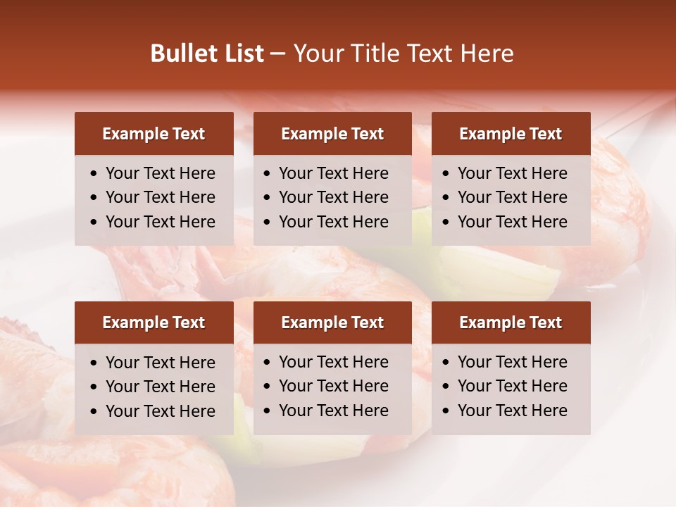 A White Plate Topped With Shrimp And Vegetables PowerPoint Template