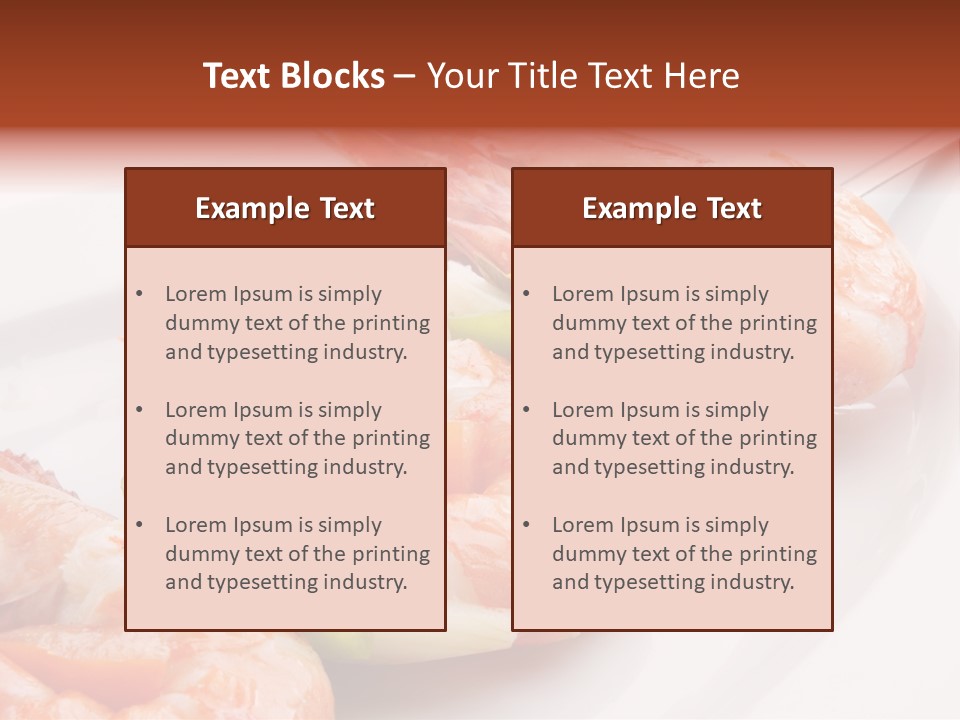 A White Plate Topped With Shrimp And Vegetables PowerPoint Template