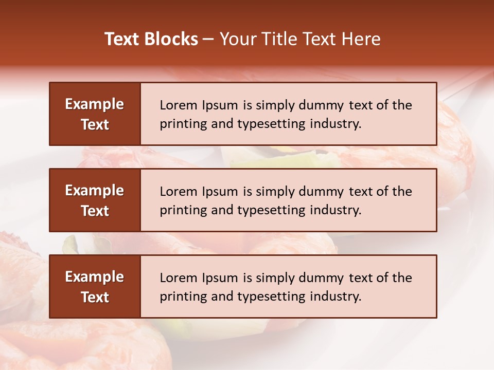A White Plate Topped With Shrimp And Vegetables PowerPoint Template