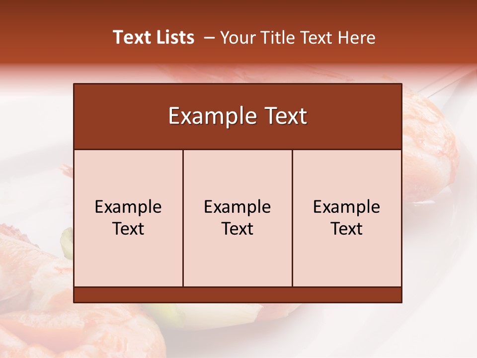 A White Plate Topped With Shrimp And Vegetables PowerPoint Template