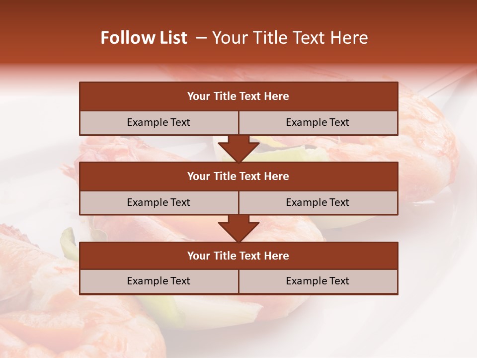 A White Plate Topped With Shrimp And Vegetables PowerPoint Template