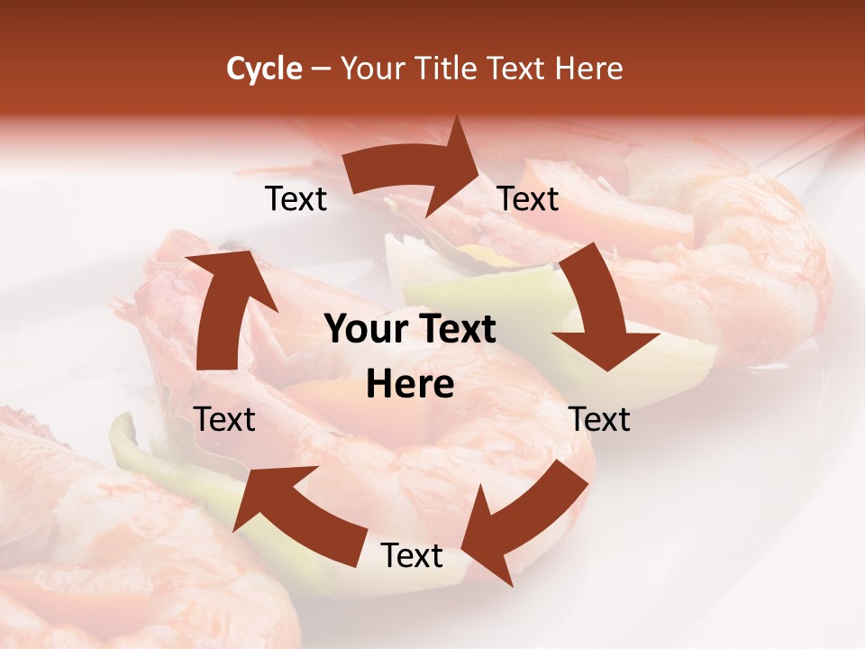 A White Plate Topped With Shrimp And Vegetables PowerPoint Template