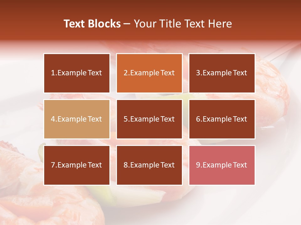 A White Plate Topped With Shrimp And Vegetables PowerPoint Template