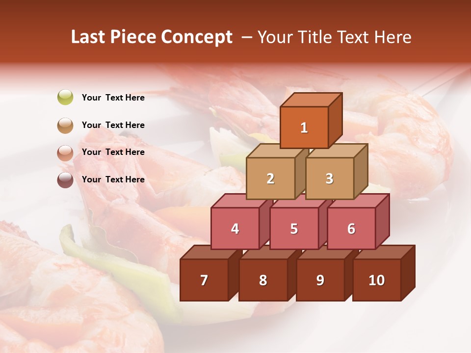 A White Plate Topped With Shrimp And Vegetables PowerPoint Template