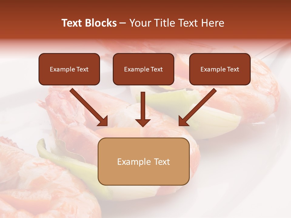 A White Plate Topped With Shrimp And Vegetables PowerPoint Template