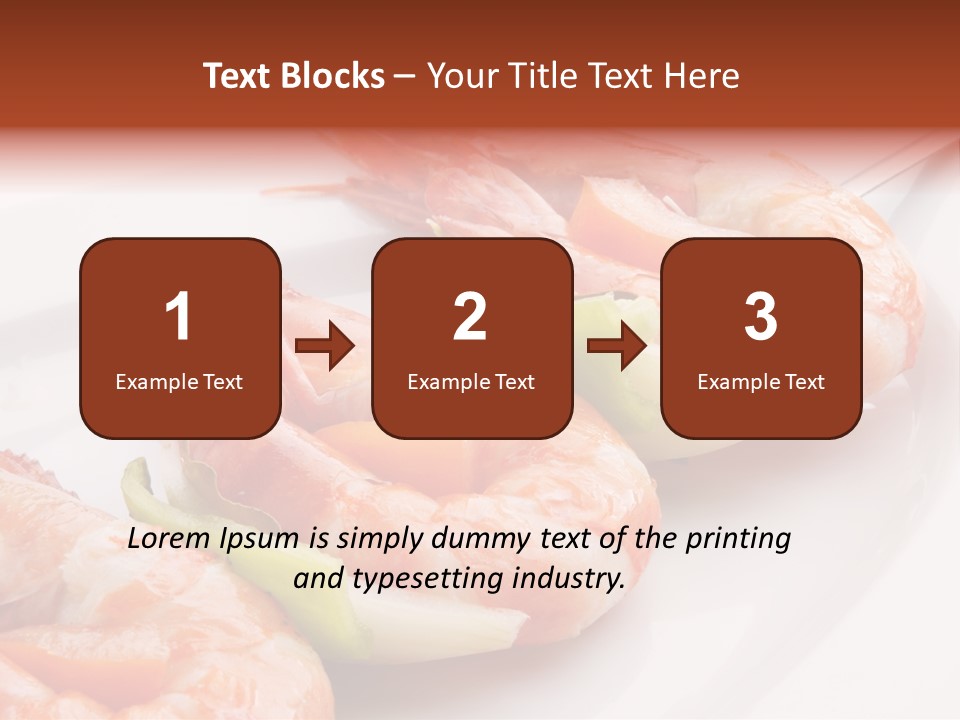A White Plate Topped With Shrimp And Vegetables PowerPoint Template