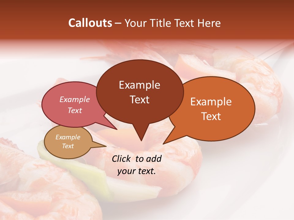A White Plate Topped With Shrimp And Vegetables PowerPoint Template