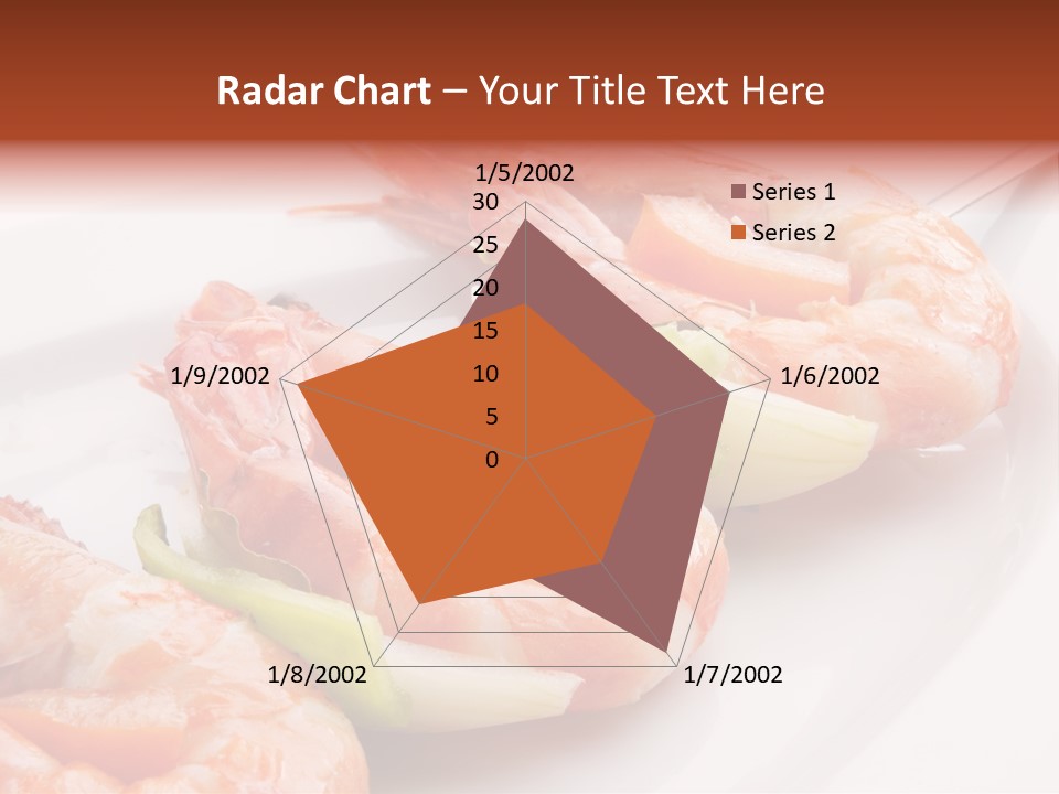 A White Plate Topped With Shrimp And Vegetables PowerPoint Template