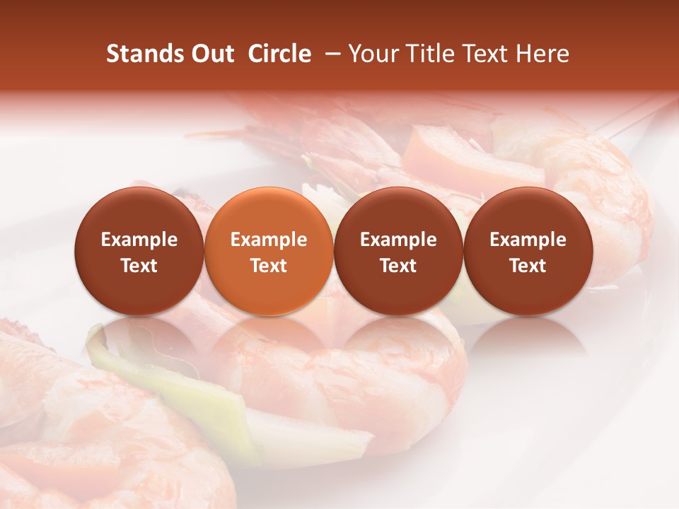 A White Plate Topped With Shrimp And Vegetables PowerPoint Template