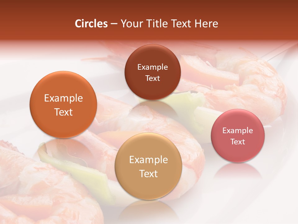 A White Plate Topped With Shrimp And Vegetables PowerPoint Template