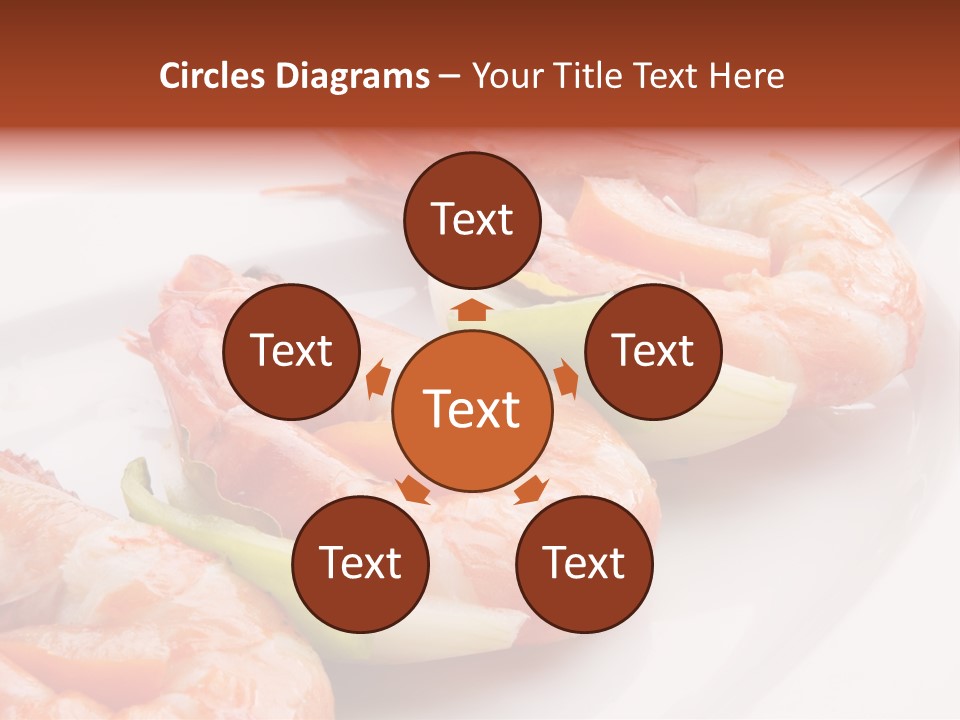 A White Plate Topped With Shrimp And Vegetables PowerPoint Template