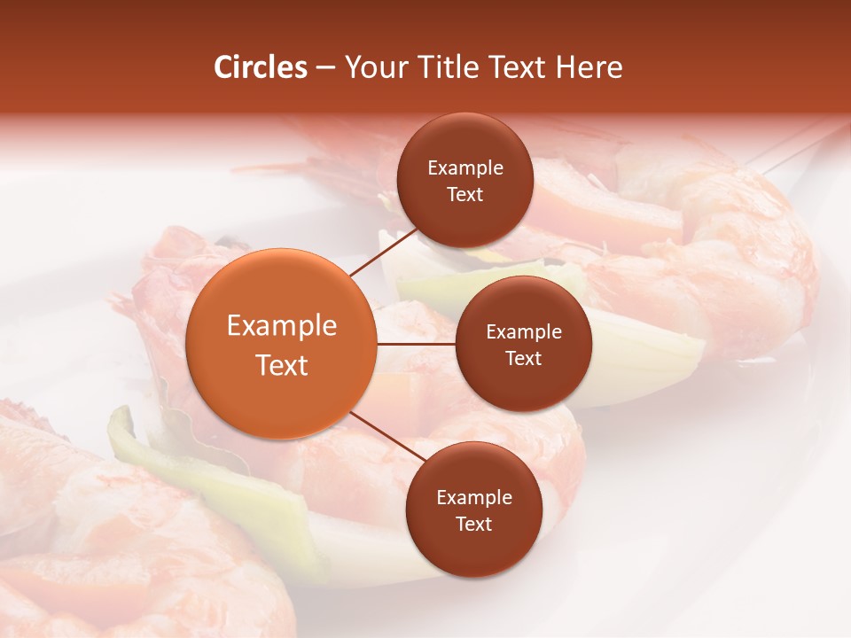 A White Plate Topped With Shrimp And Vegetables PowerPoint Template