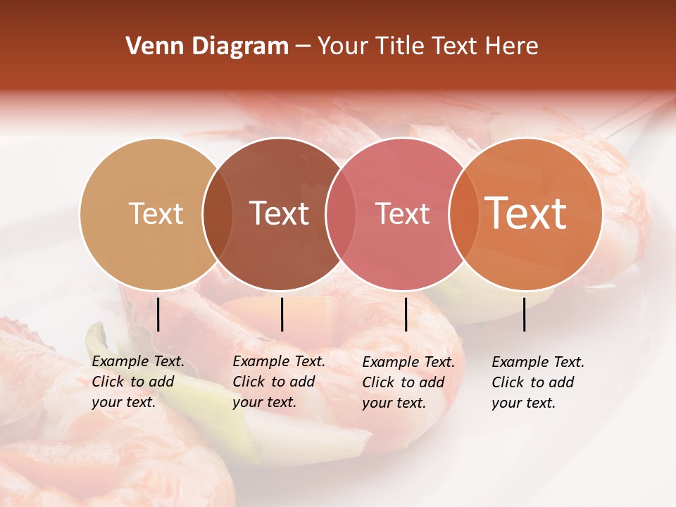A White Plate Topped With Shrimp And Vegetables PowerPoint Template
