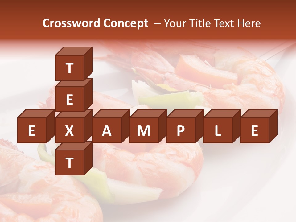 A White Plate Topped With Shrimp And Vegetables PowerPoint Template