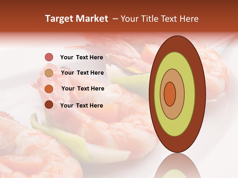 A White Plate Topped With Shrimp And Vegetables PowerPoint Template