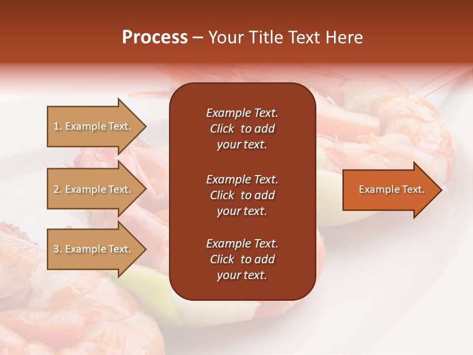A White Plate Topped With Shrimp And Vegetables PowerPoint Template
