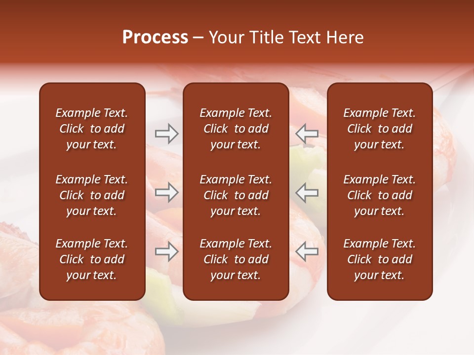 A White Plate Topped With Shrimp And Vegetables PowerPoint Template