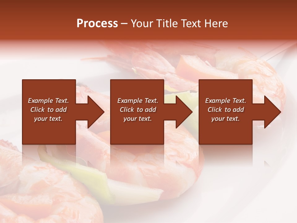 A White Plate Topped With Shrimp And Vegetables PowerPoint Template